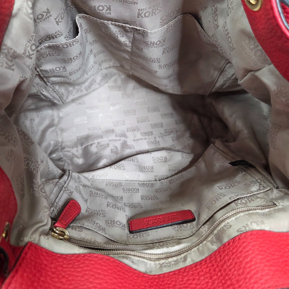Michael Kors Riley Backpack Pebble Leather Dark‎ Sangria & Wallet Retail $498 - Picture 16 of 16